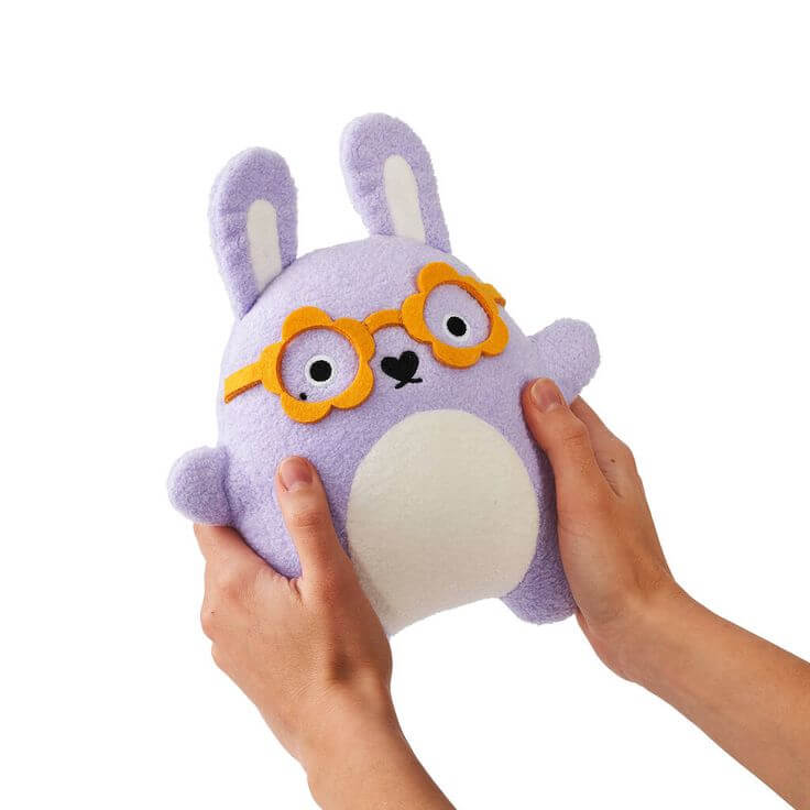 Noodoll Ricegroovy Plush - Purple Rabbit with Glasses