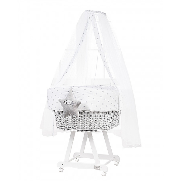 Picci MISS Cradle white with grey stars